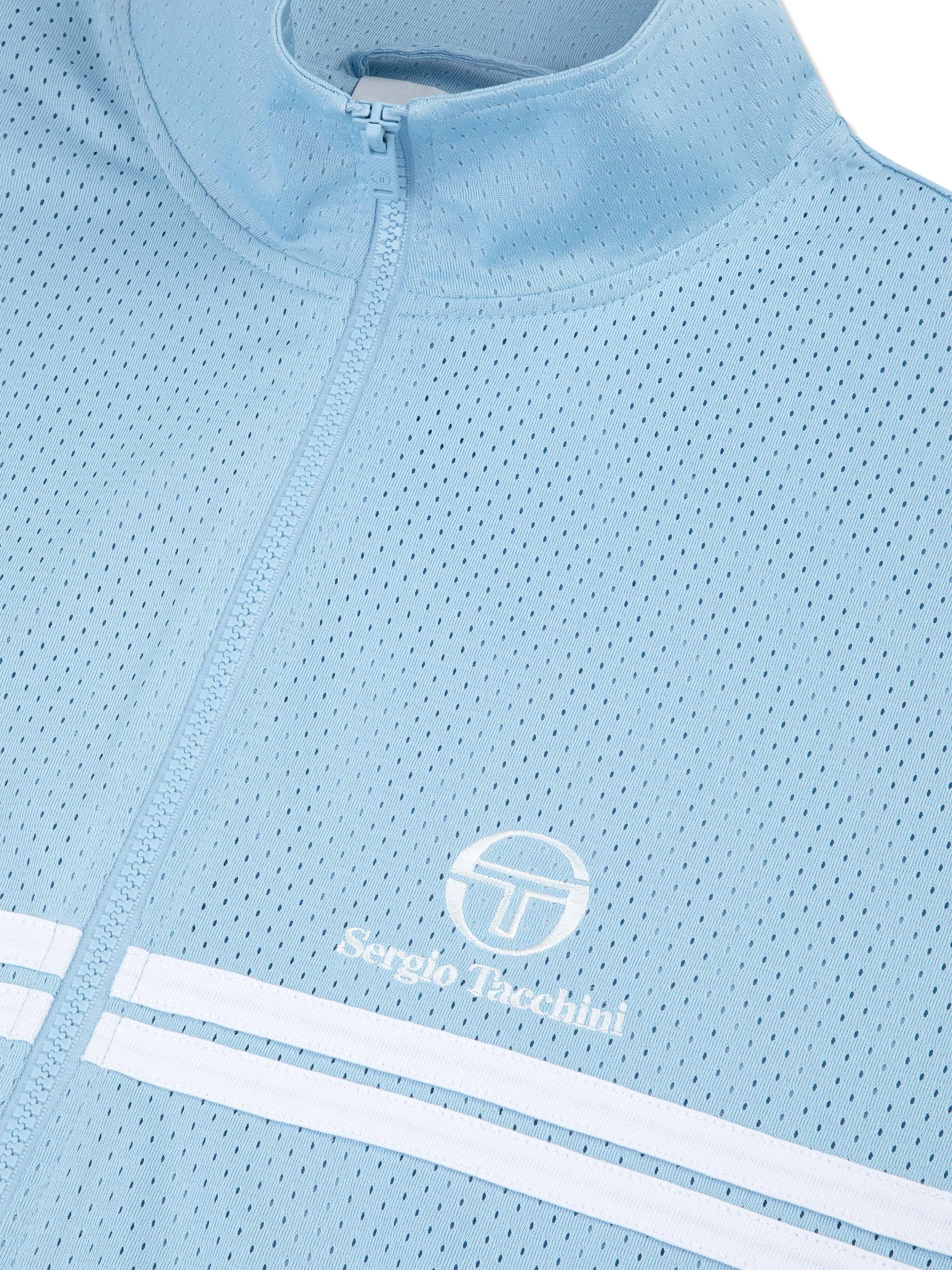 Arturo Mesh Track Jacket- Dutch Canal/ White