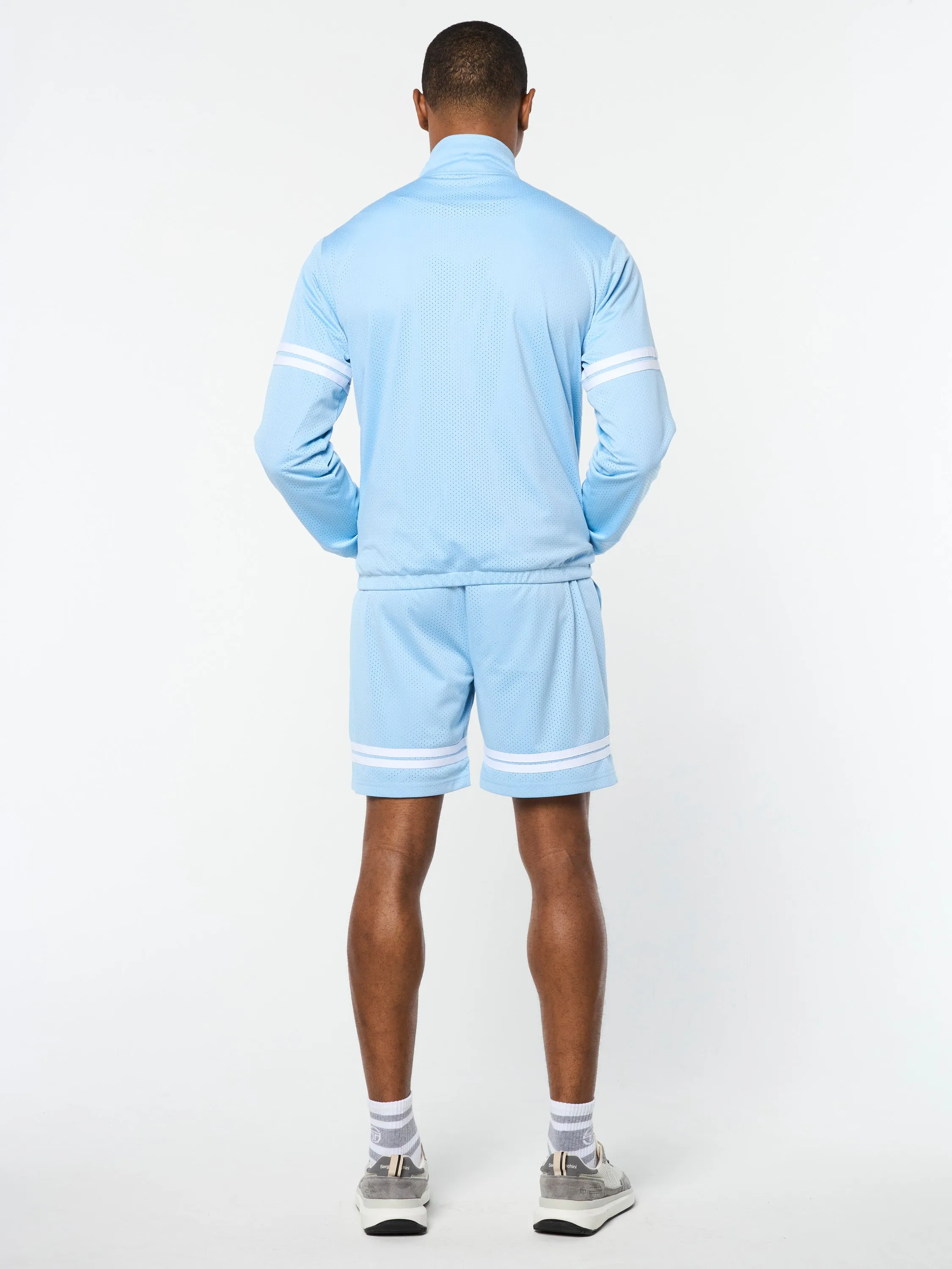 Arturo Mesh Track Jacket- Dutch Canal/ White