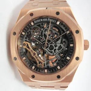AUDEMARS PIGUET 41MM DOUBLE BALANCE ROYAL OAK SKELETON 15407OR