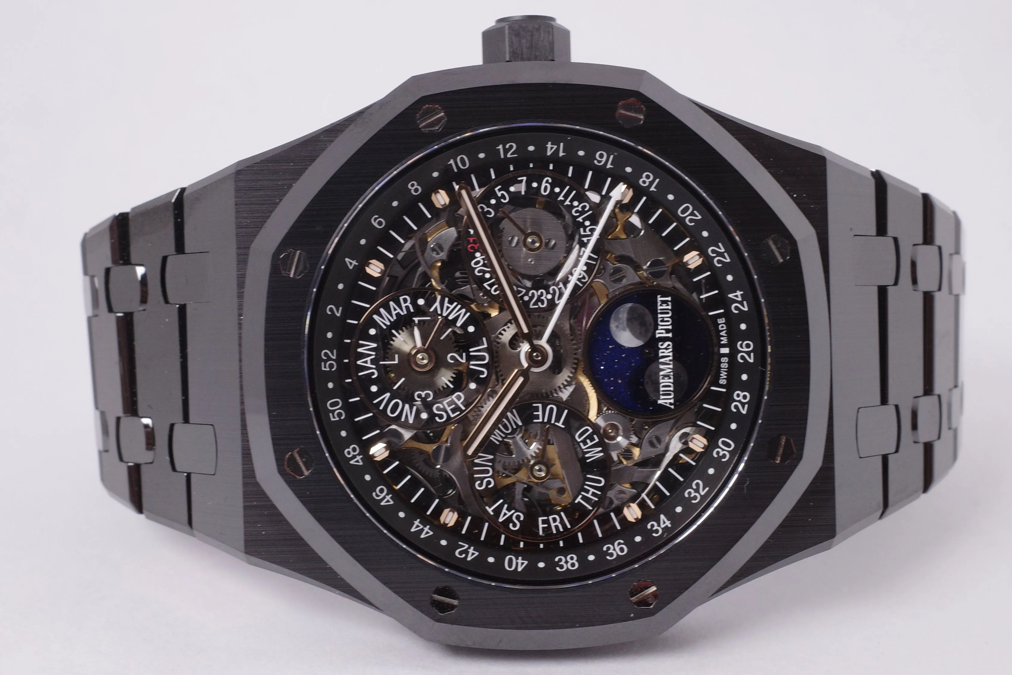 AUDEMARS PIGUET NEW ROYAL OAK CERAMIC SKELETON QUANTIEME PERPETUAL 26585CE BOX & PAPERS