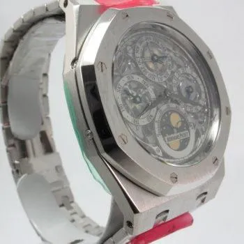 AUDEMARS PIGUET PLATINUM ROYAL OAK SKELETON OPENWORKED PERPETUAL CALENDAR BOX & PAPERS 25829PT.OO.0944PT.01