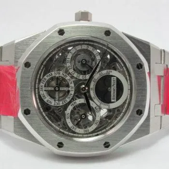 AUDEMARS PIGUET PLATINUM ROYAL OAK SKELETON OPENWORKED PERPETUAL CALENDAR BOX & PAPERS 25829PT.OO.0944PT.01