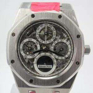 AUDEMARS PIGUET PLATINUM ROYAL OAK SKELETON OPENWORKED PERPETUAL CALENDAR BOX & PAPERS 25829PT.OO.0944PT.01