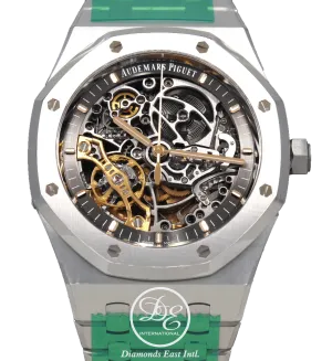 Audemars Piguet Royal Oak 41mm Grey Skeleton Dial BOX/PAPERS 15407ST.OO.1220ST.01 *NEW*