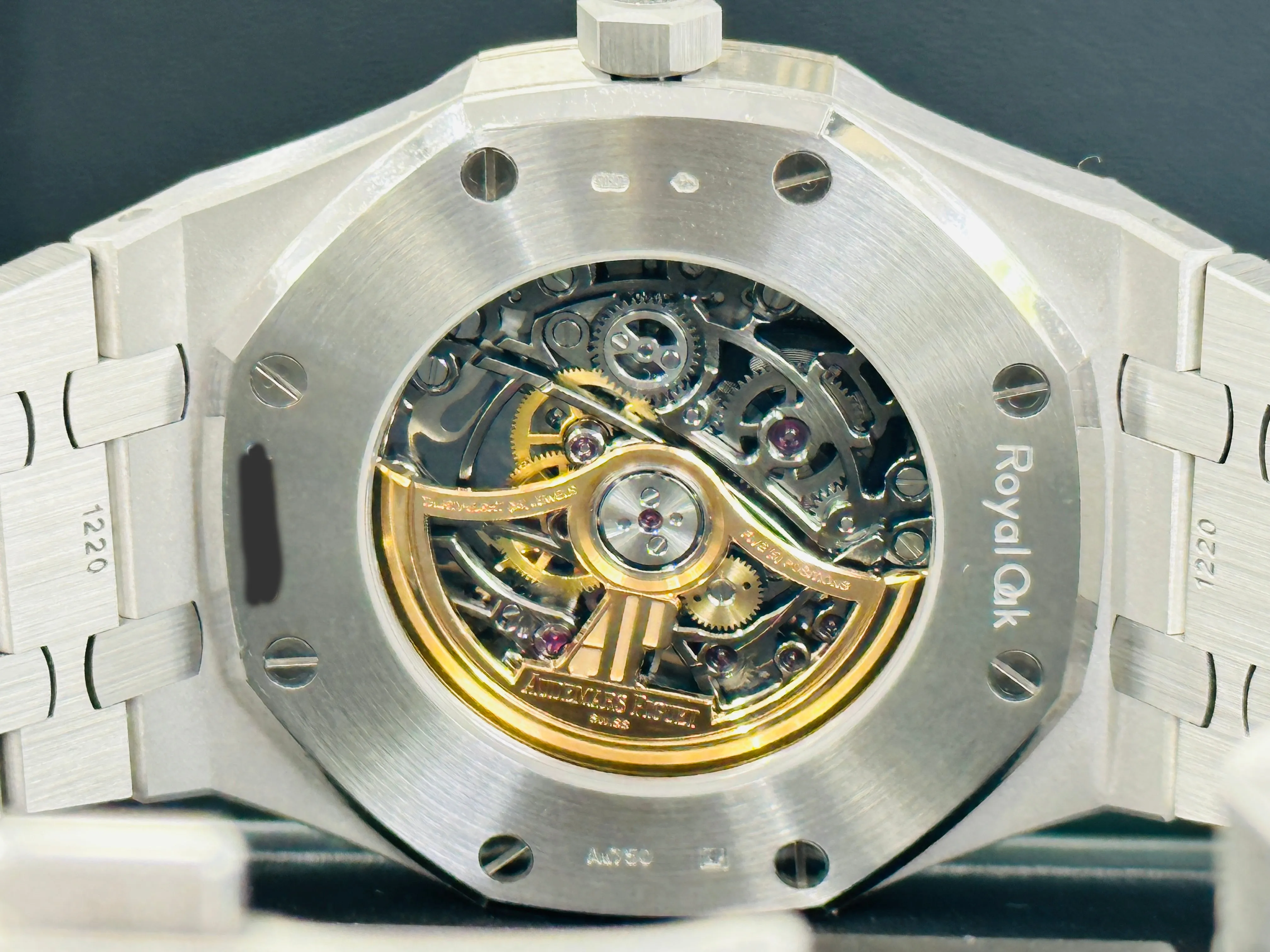 Audemars Piguet Royal Oak Double Balance Wheel Openwork White Gold Skeleton Factory Baguette Diamond Bezel 15412BC.ZZ.1220BC.01