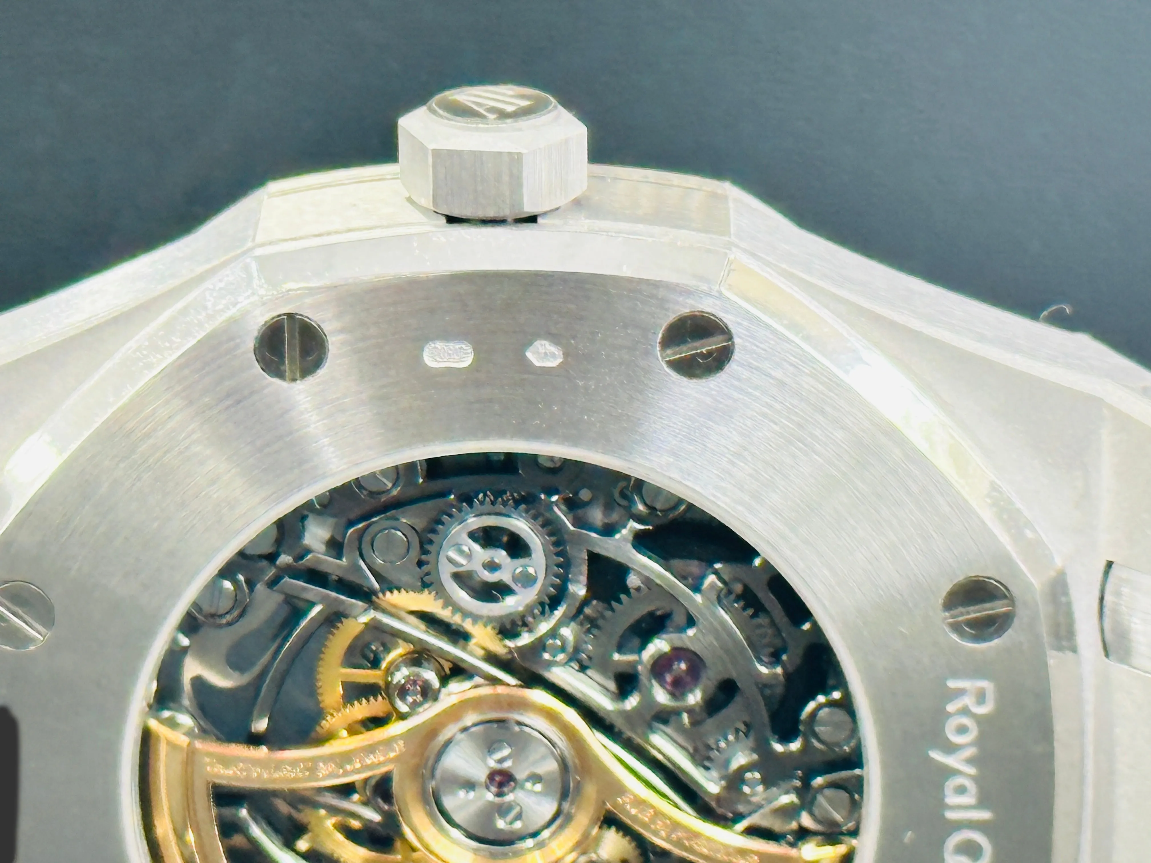 Audemars Piguet Royal Oak Double Balance Wheel Openwork White Gold Skeleton Factory Baguette Diamond Bezel 15412BC.ZZ.1220BC.01
