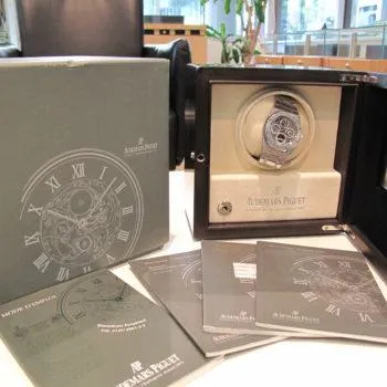 AUDEMARS PIGUET ROYAL OAK SKELETON OPENWORKED PERPETUAL CALENDAR BOX & PAPERS 25829ST