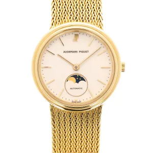 Audemars Piguet Yellow Gold Moonphase Watch on Bracelet