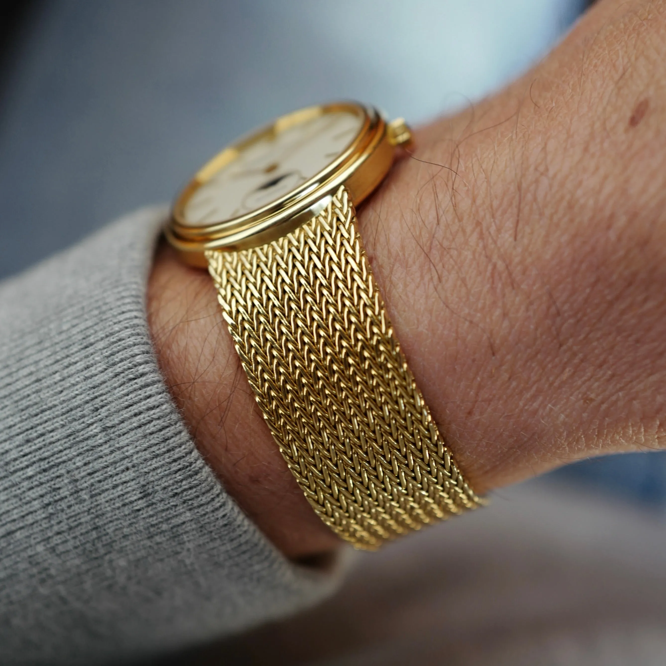 Audemars Piguet Yellow Gold Moonphase Watch on Bracelet
