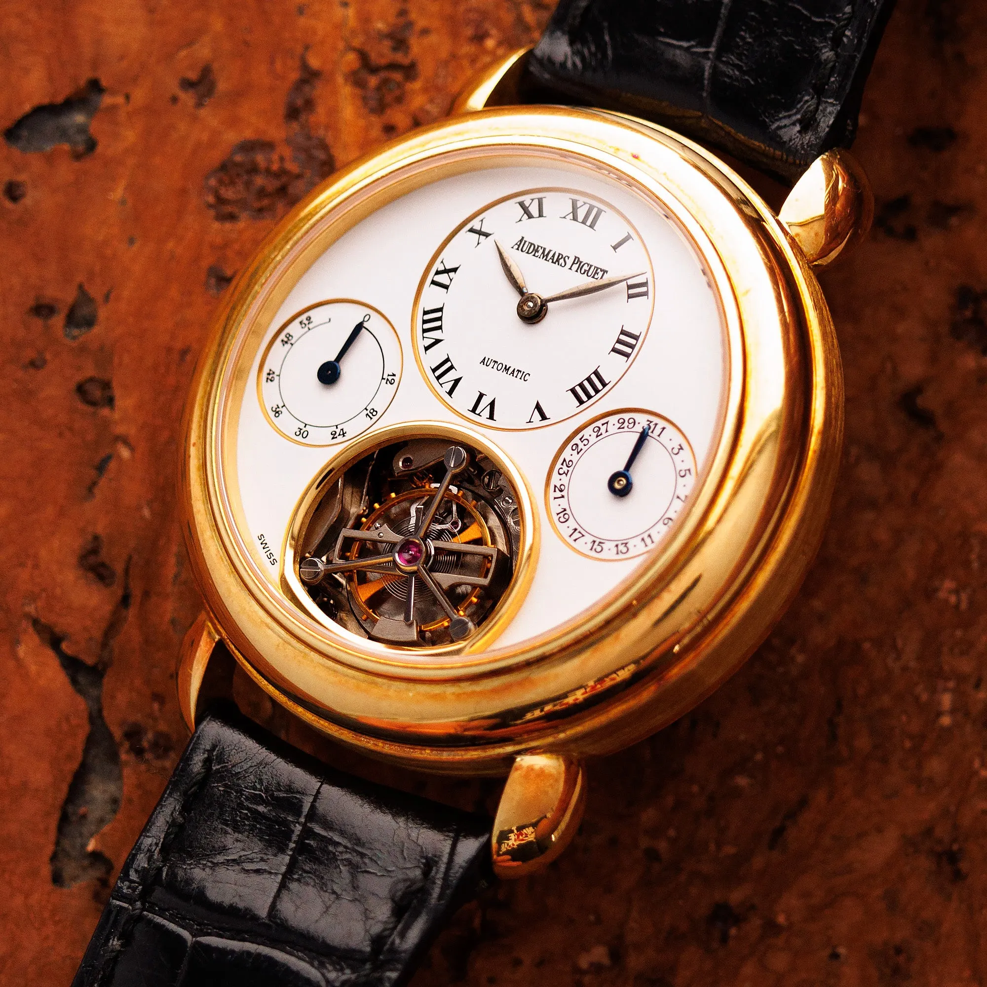 Audemars Piguet Yellow Gold Tourbillon Watch Ref. 25718BA