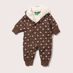 Autumn Birds Sherpa Lined Snowsuit