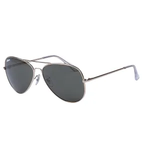 Aviator Sunglasses with Green Lens, Gold