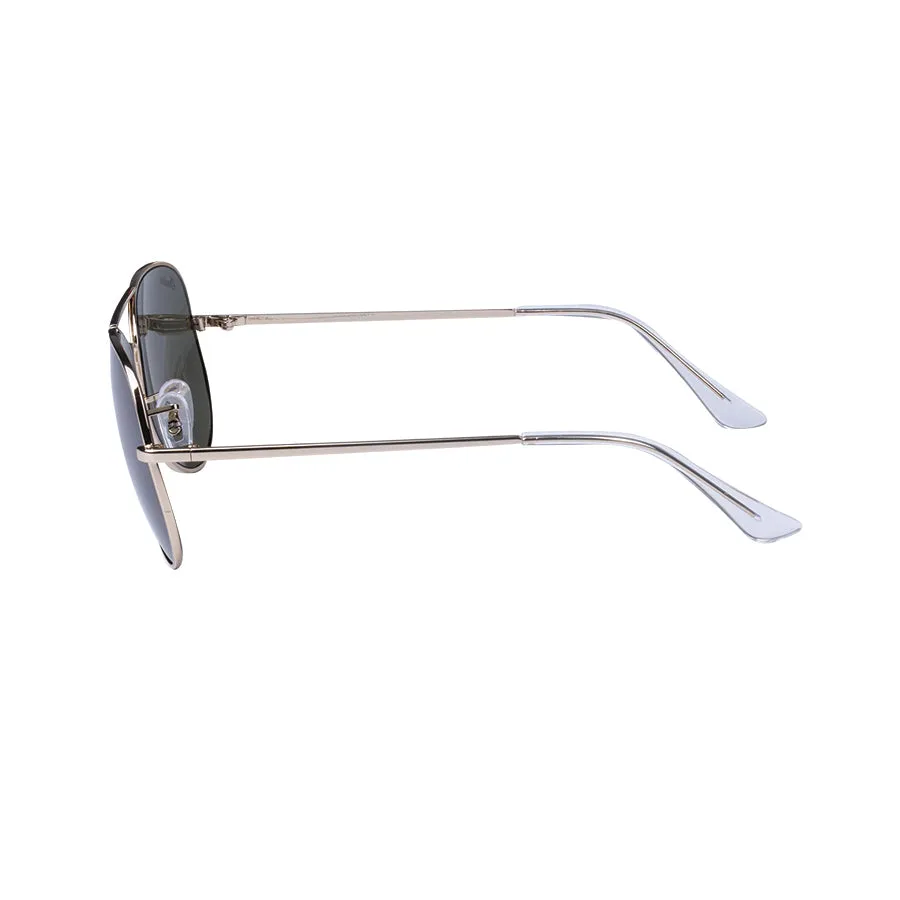 Aviator Sunglasses with Green Lens, Gold