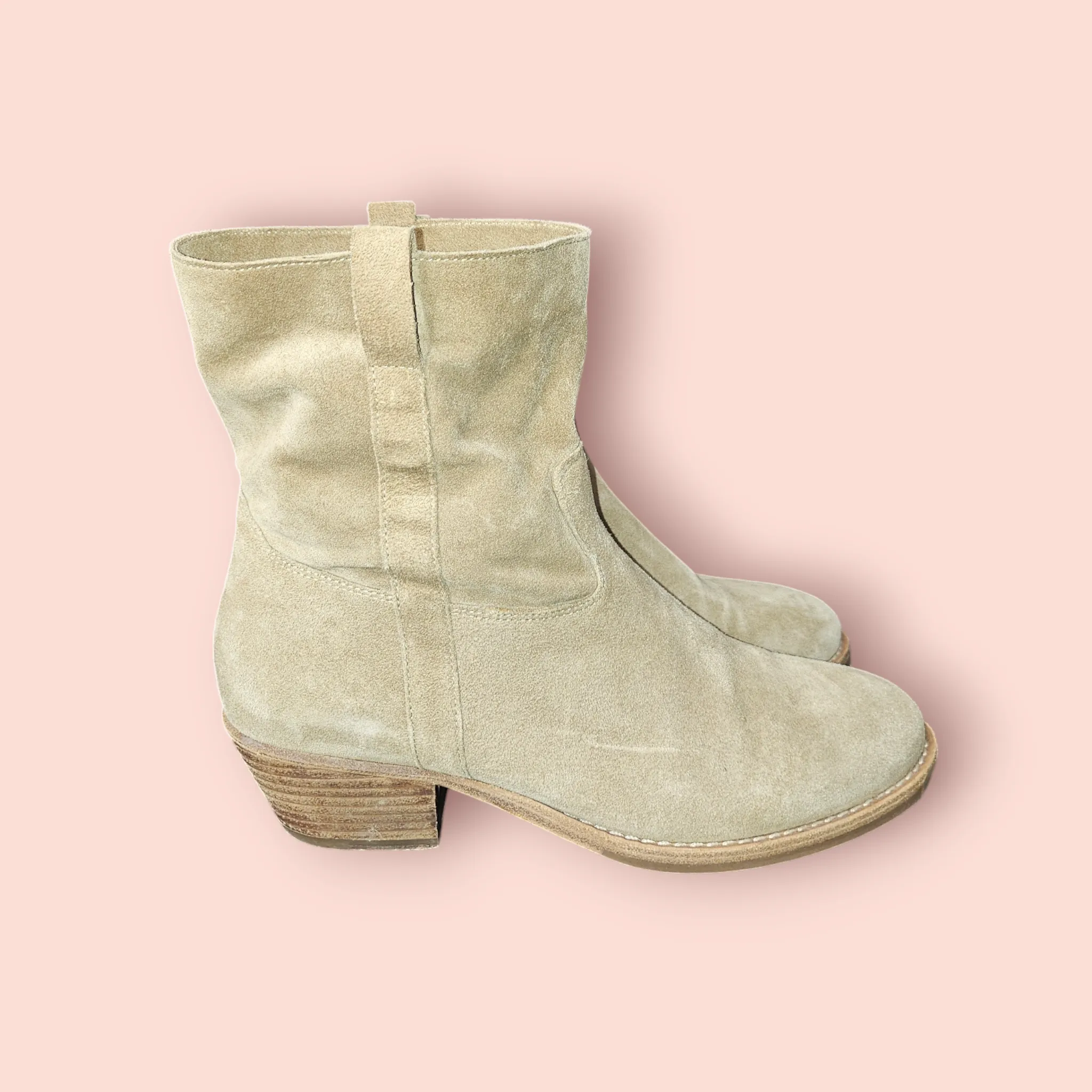 BA&SH - BIEGE CRAY ANKLE BOOTS Est. Retail Price $679