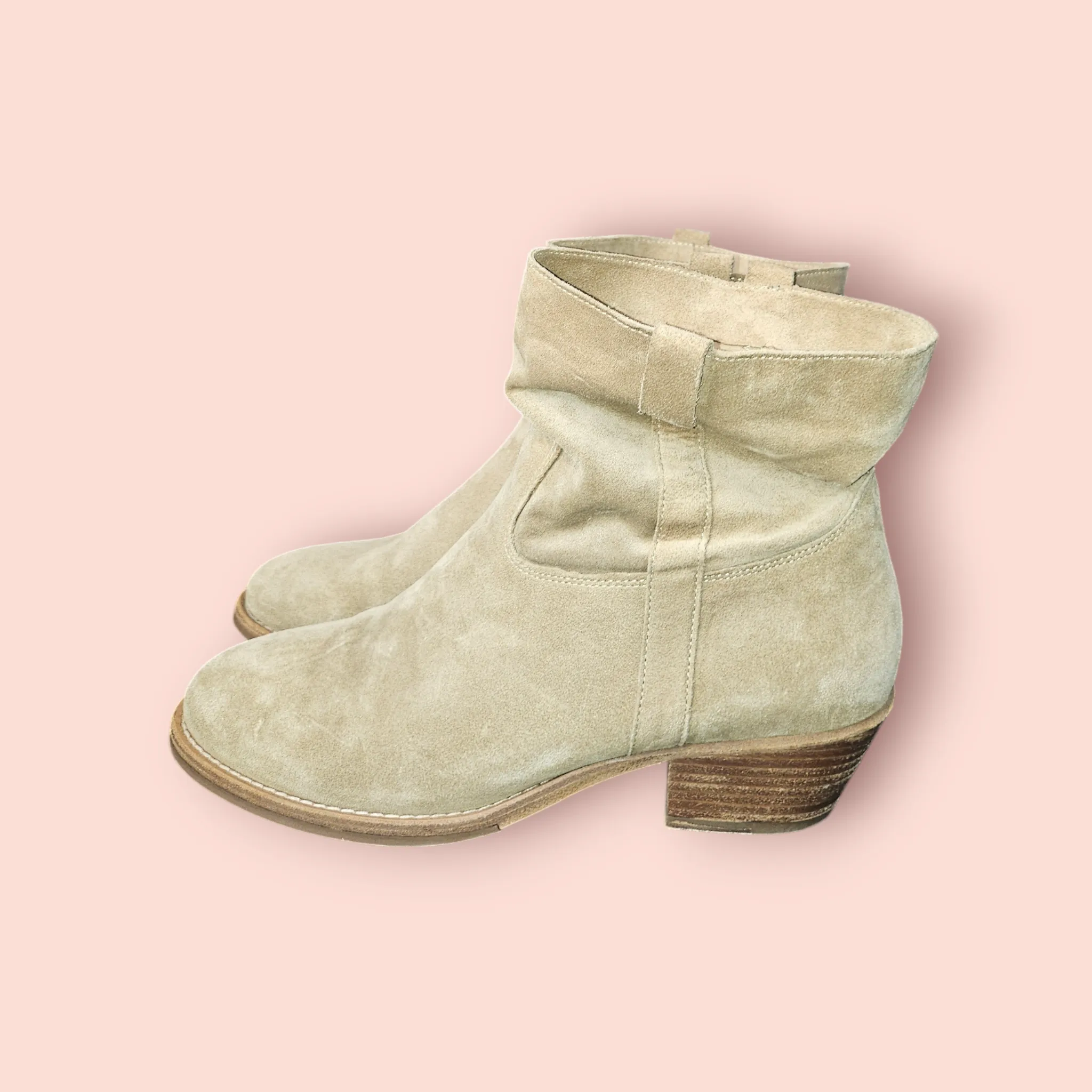 BA&SH - BIEGE CRAY ANKLE BOOTS Est. Retail Price $679