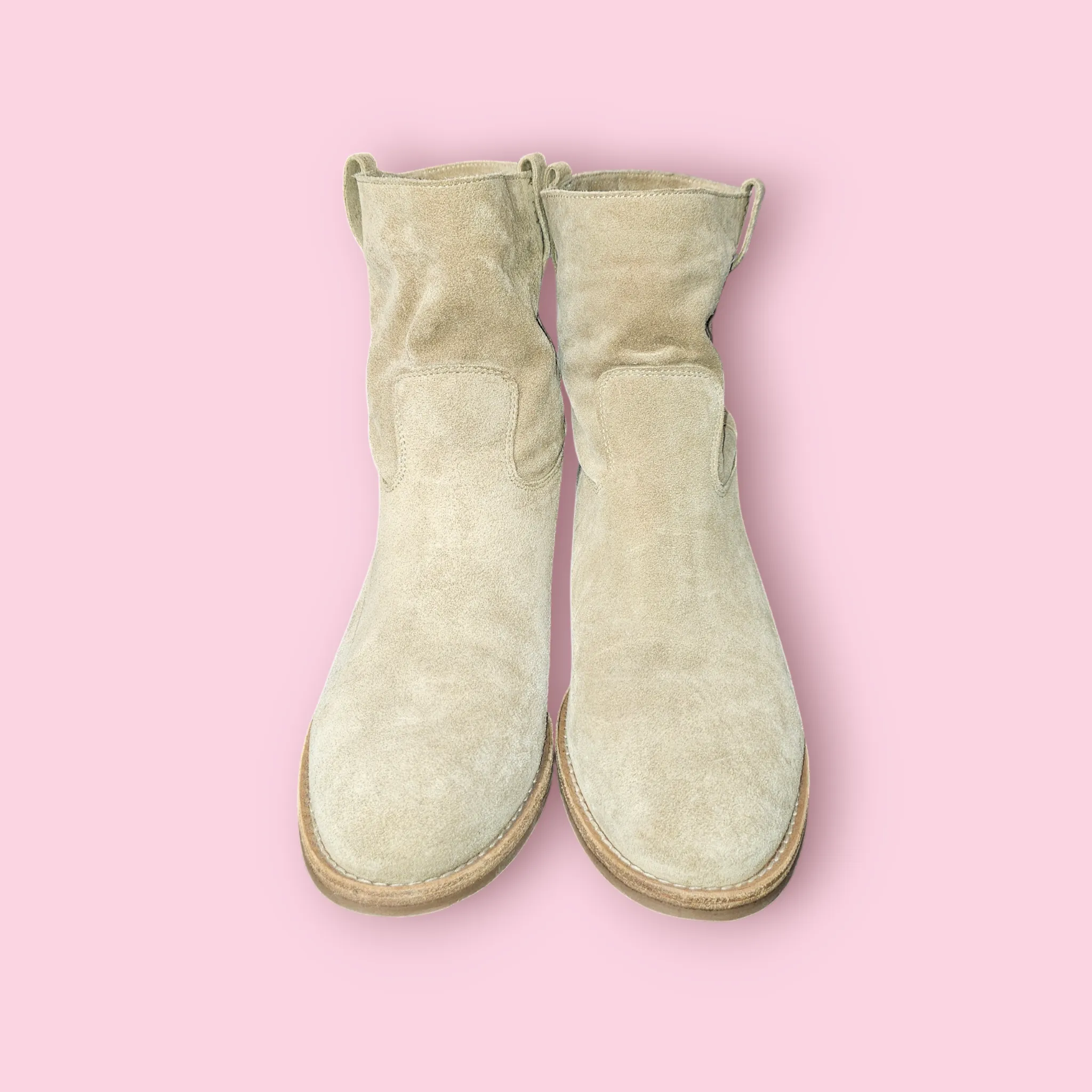 BA&SH - BIEGE CRAY ANKLE BOOTS Est. Retail Price $679