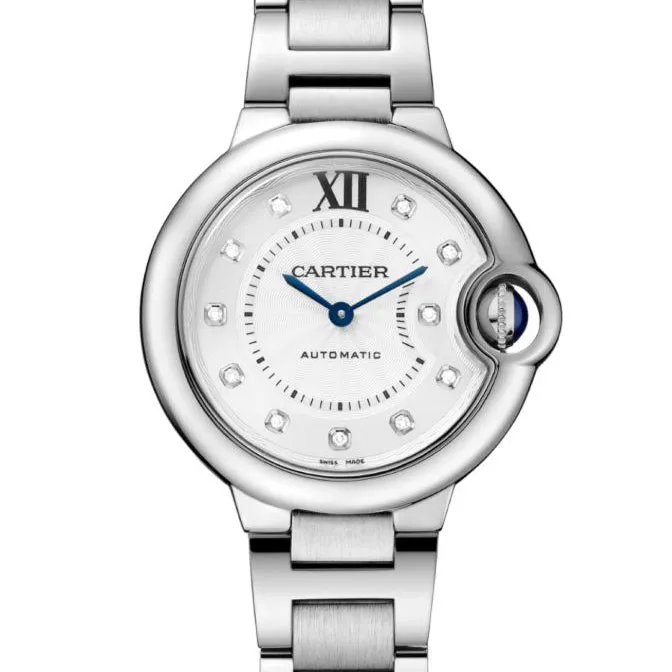 Ballon Bleu de Cartier 33 mm Steel and Diamond Dial Watch