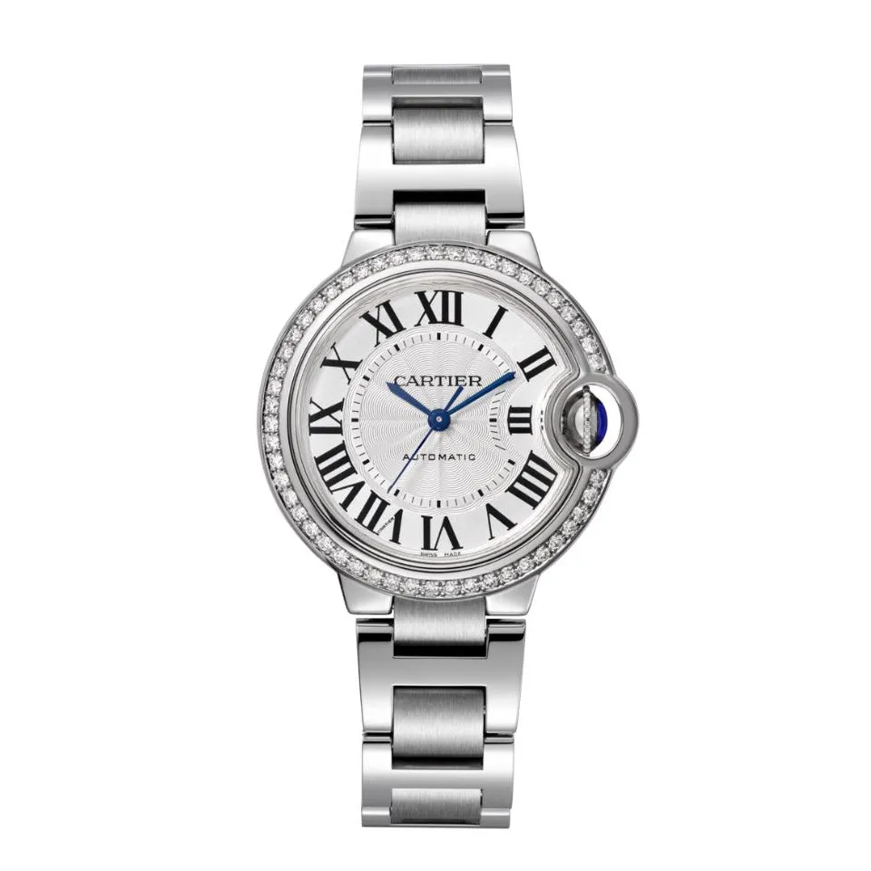 Ballon Bleu de Cartier 33 mm Steel and Diamond Watch