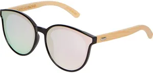 Bamboo Wood Sunglasses for Men and Women, Flat Rimmed Retro Wooden Sunglasses, Gray