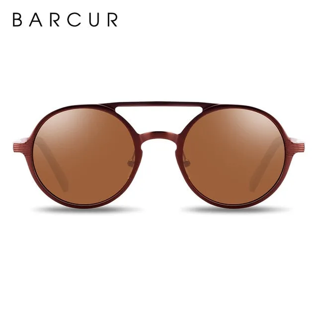 BARCUR Polarized Retro Style Round Sunglasses Unisex