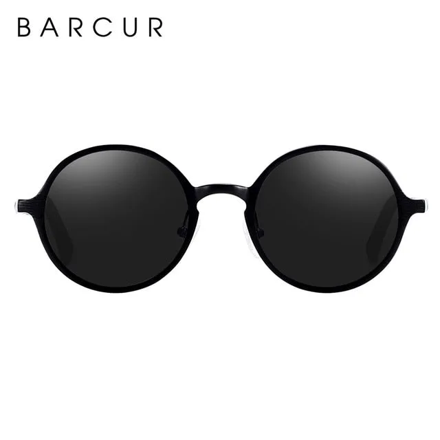 BARCUR Polarized Retro Style Round Sunglasses Unisex