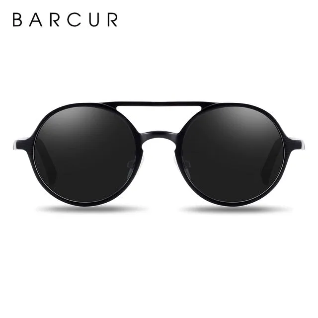 BARCUR Polarized Retro Style Round Sunglasses Unisex
