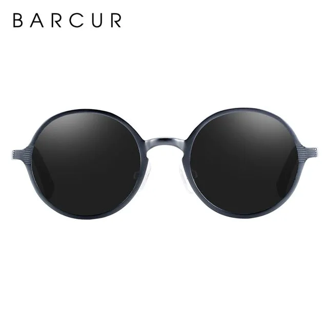 BARCUR Polarized Retro Style Round Sunglasses Unisex