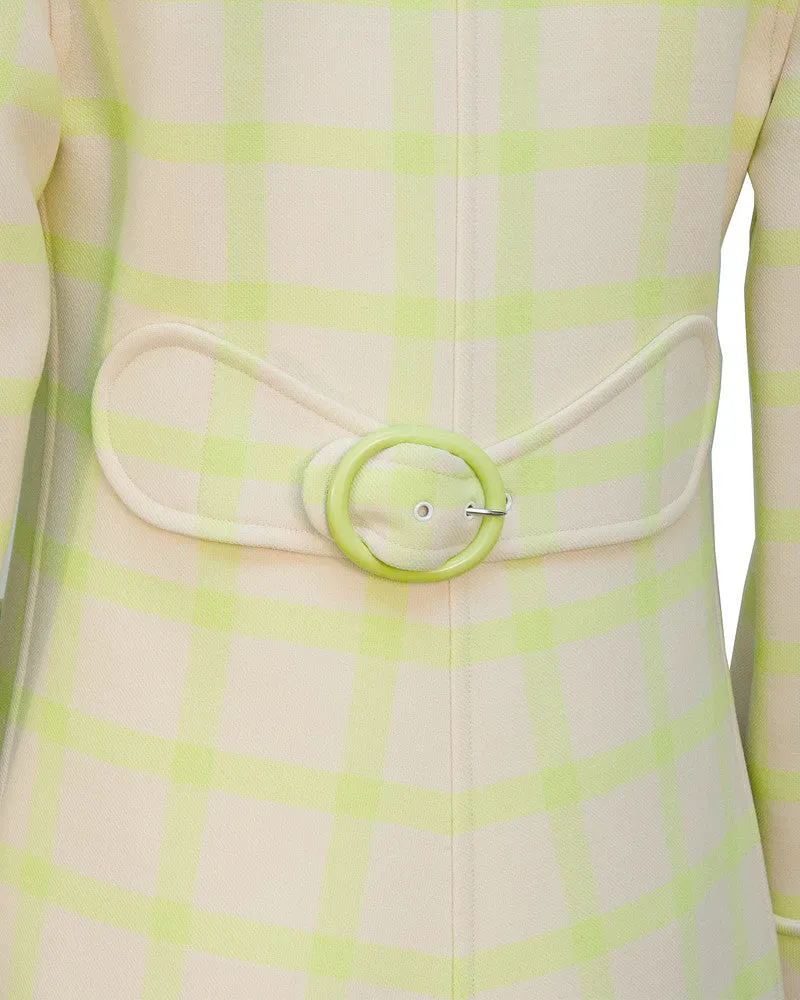 Beige and Lime Green Coat