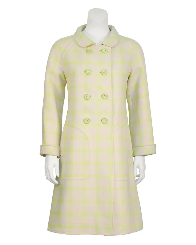Beige and Lime Green Coat