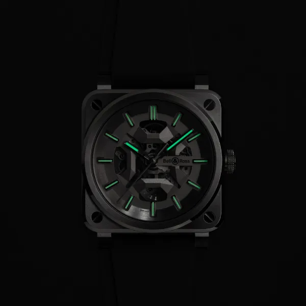 Bell & Ross BR-03 Skeleton Grey Steel - BR03A-GR-SKST/SRB