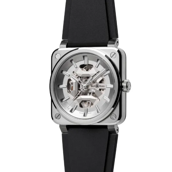 Bell & Ross BR-03 Skeleton Grey Steel - BR03A-GR-SKST/SRB