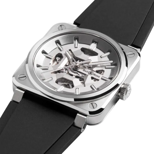 Bell & Ross BR-03 Skeleton Grey Steel - BR03A-GR-SKST/SRB