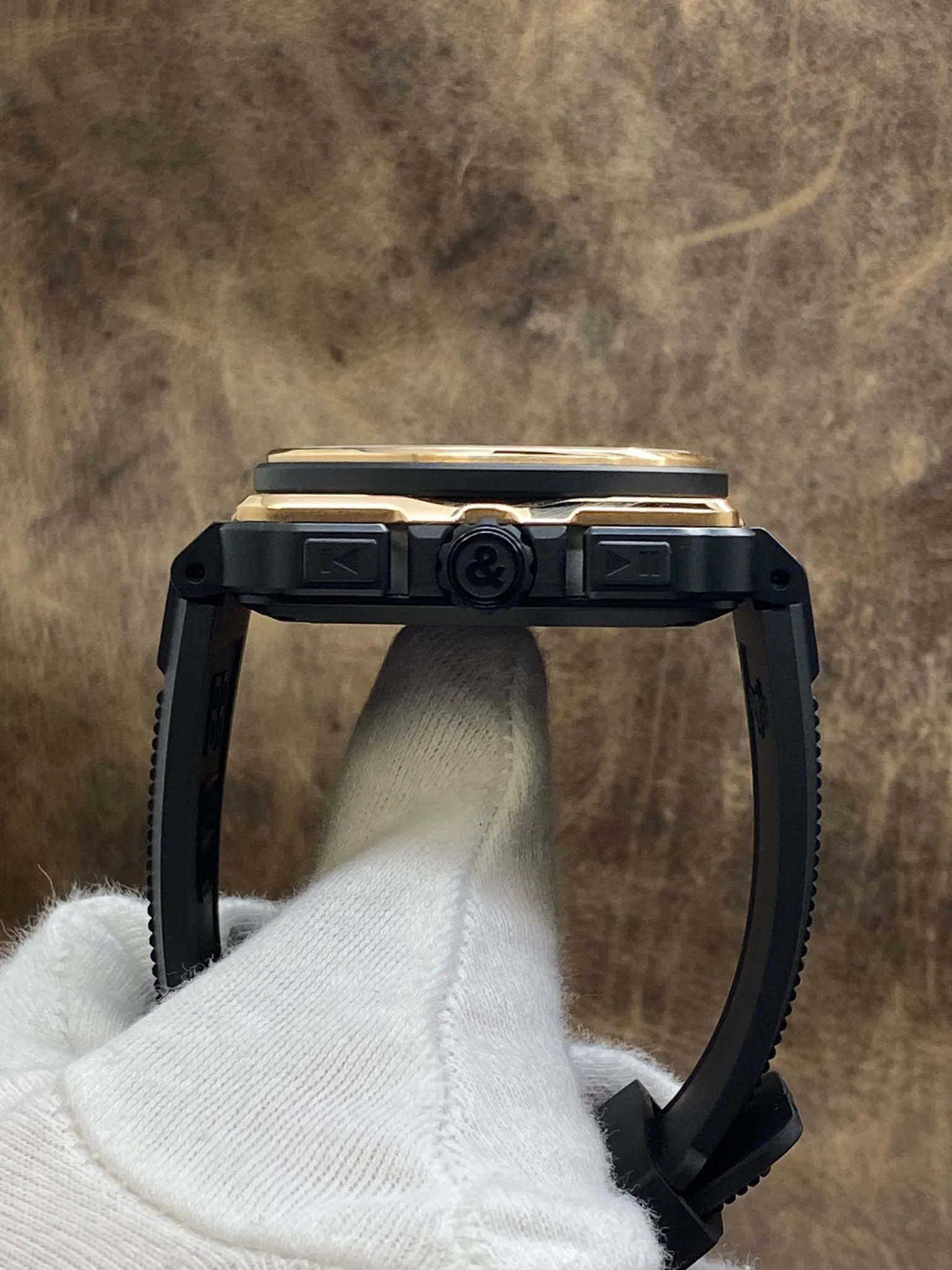 Bell & Ross BR-X1 ROSE GOLD & CERAMIC L.E 99pcs BR X1-PG-CE Skeleton Dial Automatic Men's Watch