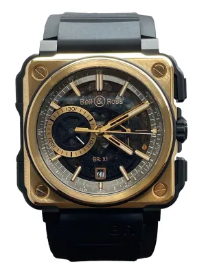 Bell & Ross BR-X1 ROSE GOLD & CERAMIC L.E 99pcs BR X1-PG-CE Skeleton Dial Automatic Men's Watch