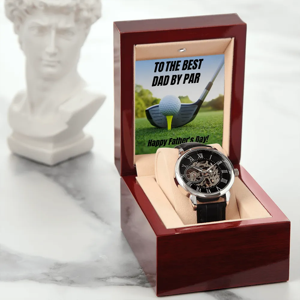 Best Dad By Par Skeleton Watch
