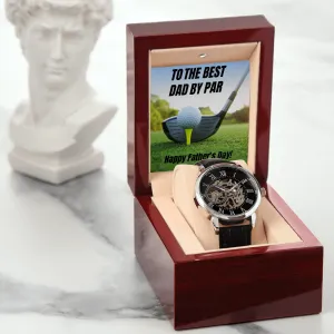 Best Dad By Par Skeleton Watch