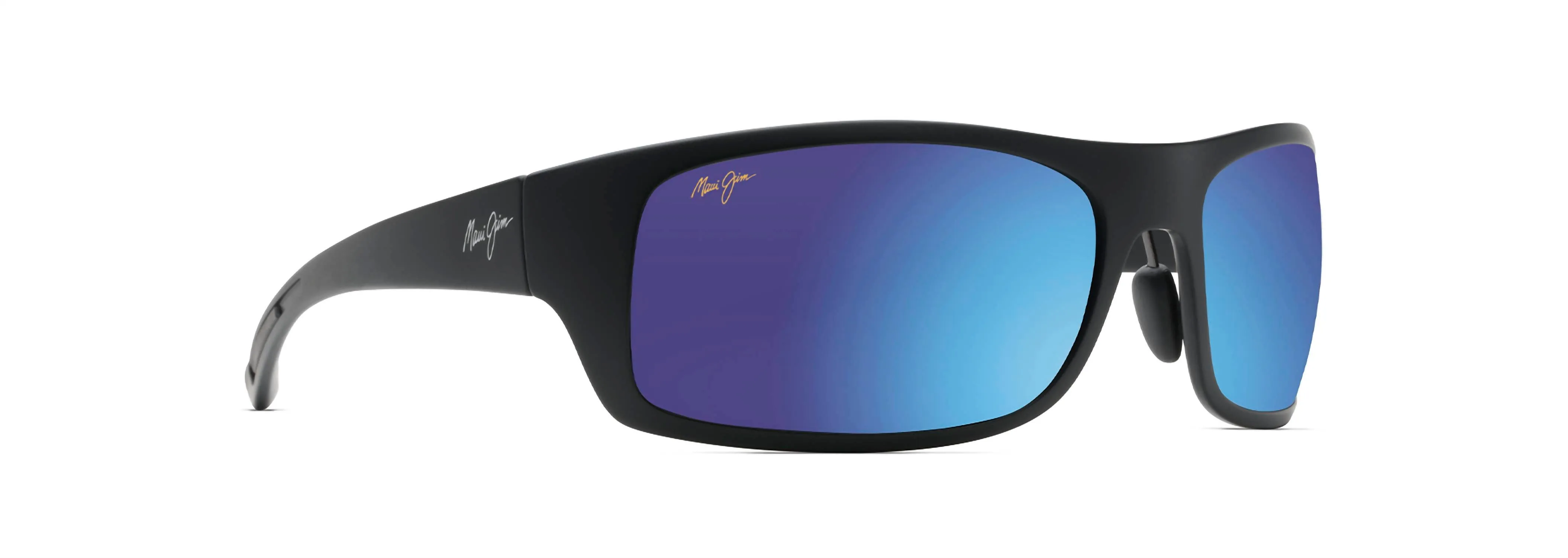 Big Wave Big Wave Polarized Sunglasses In Matte Black | Blue Hawaii