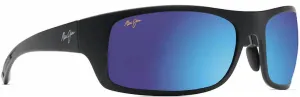 Big Wave Big Wave Polarized Sunglasses In Matte Black | Blue Hawaii