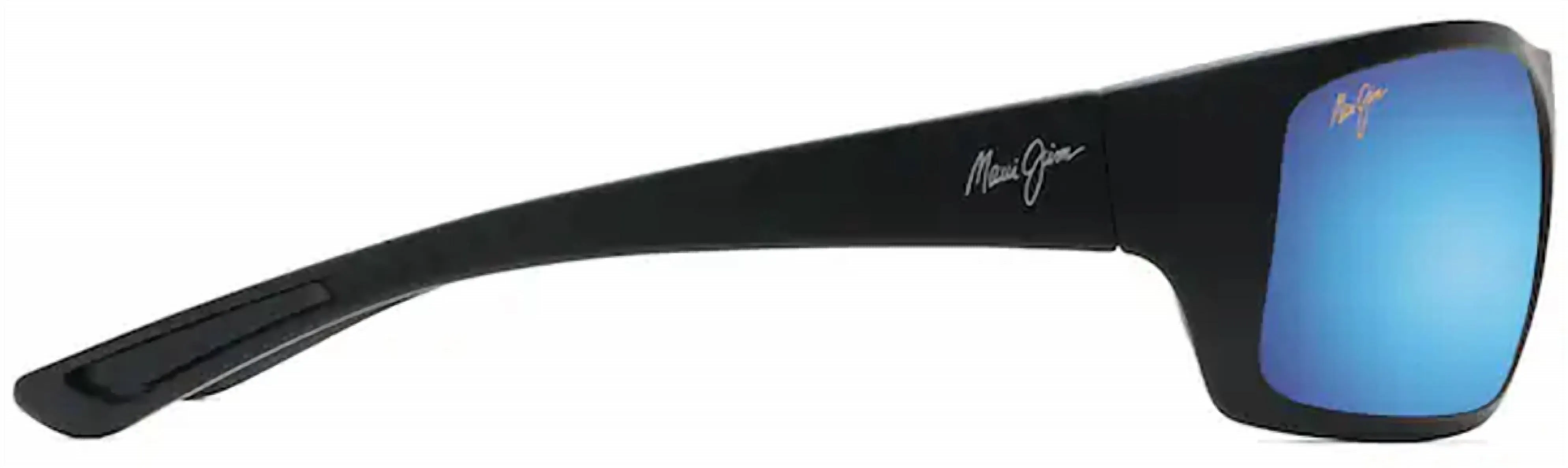 Big Wave Big Wave Polarized Sunglasses In Matte Black | Blue Hawaii