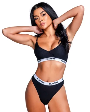 Black 2pc Playboy Lifestyle Set