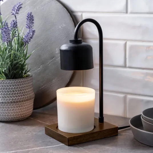 Black & Wood Arched Candle Warmer