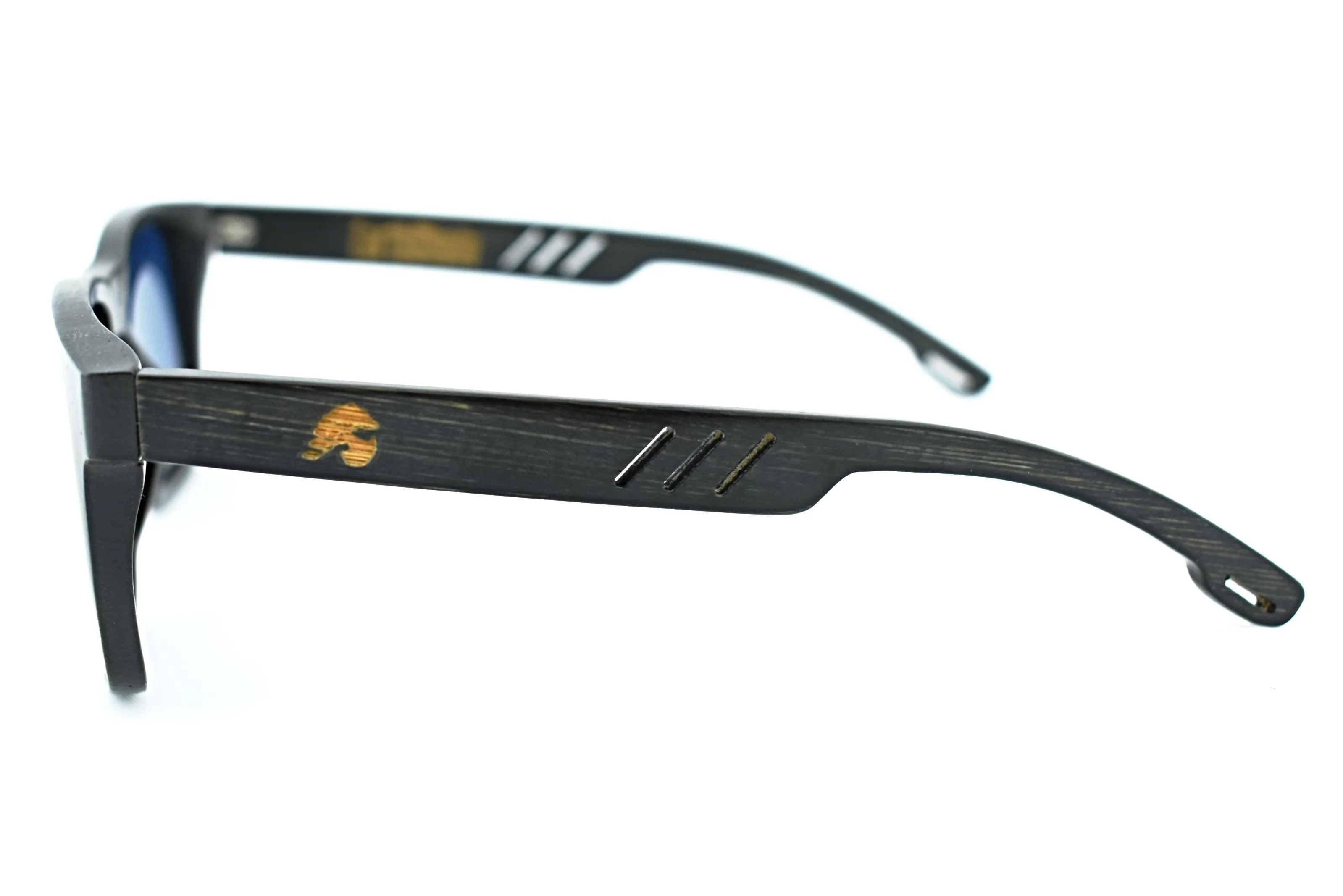 Black Bamboo Sunglasses With Red Lens - Georgia Edition