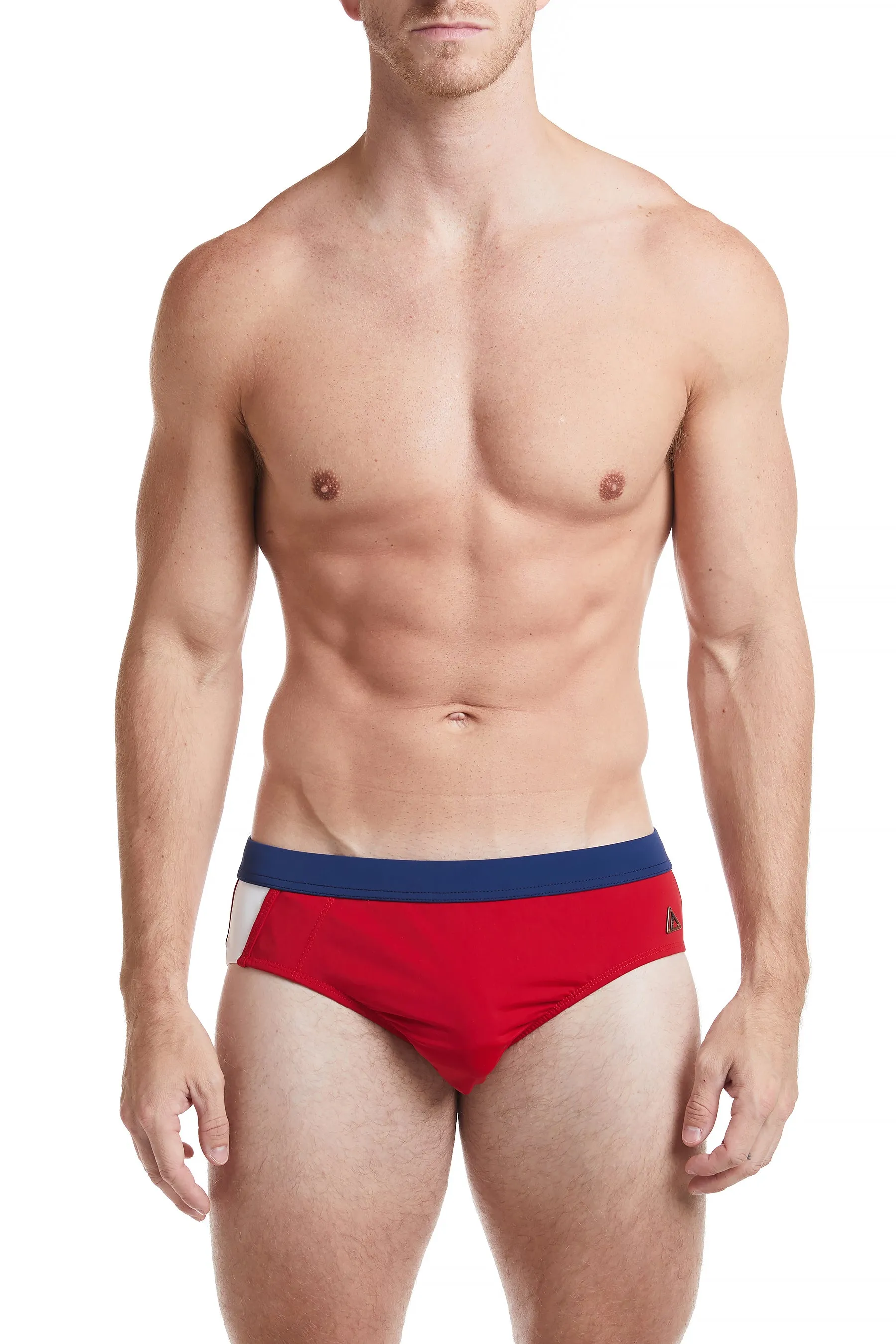 Black - CAMDEN Bikini Swim Brief with Cobalt Trim