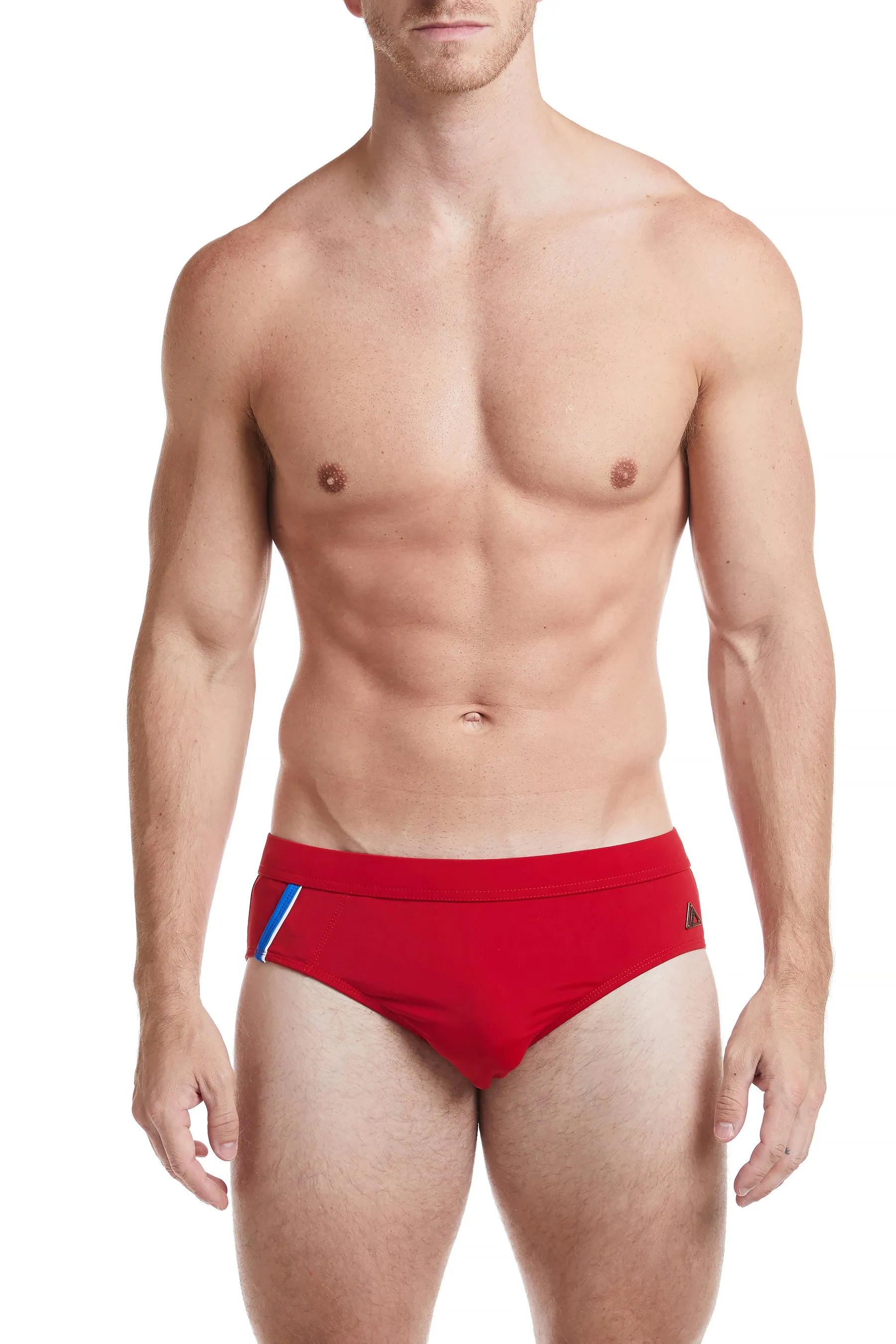 Black - CAMDEN Bikini Swim Brief with Cobalt Trim