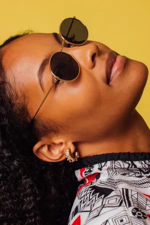 Black Oval Sunglasses
