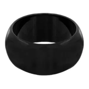 Black Round Shiny Bangle Bracelet