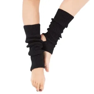 Black Stirrup Leg Warmers