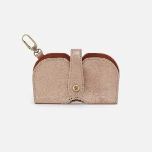 Blink Glasses Holder In Buffed Leather - Gilded Beige