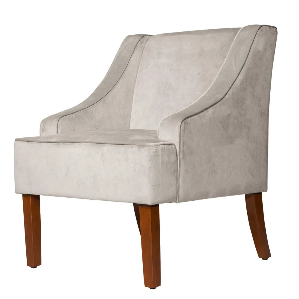 Brand new Altamahaw 18.5" Swoop Side Chair in Light Grey Upholstered Velvet Fabric! Retails $560 