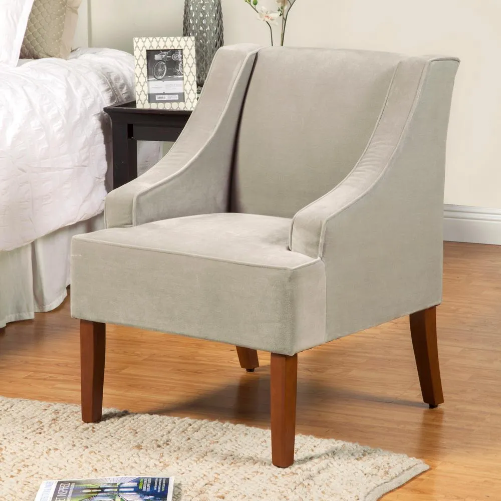 Brand new Altamahaw 18.5" Swoop Side Chair in Light Grey Upholstered Velvet Fabric! Retails $560 